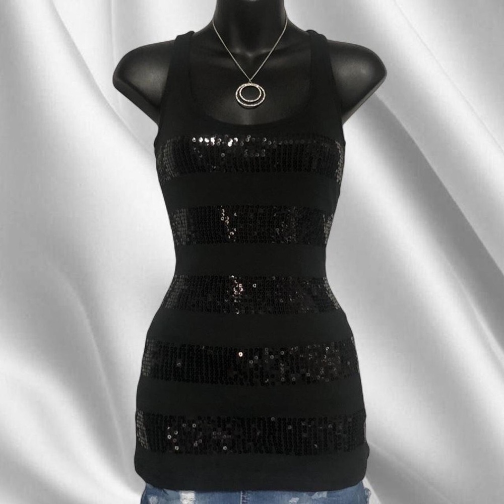 SWS Black Sequin Tank